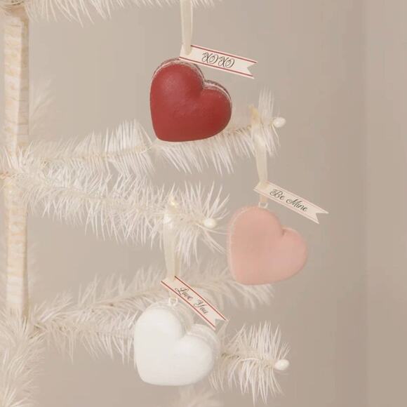 Bethany Lowe Heart Macaron Ornaments Set Of 3 Macaroons Red Pink XOXO Be Mine - Picture 2 of 2